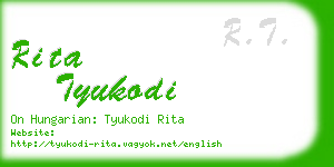 rita tyukodi business card